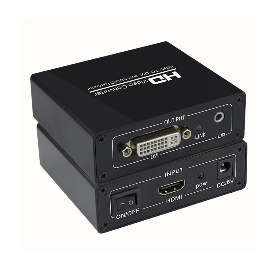 HDMI к DVI аудио конвертер HDMI к DVI+ Aux аудио выход для PS4 ноутбука ПК DVI монитор
