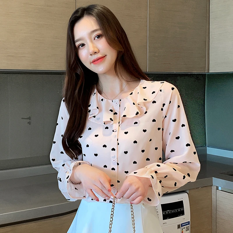 2019 Новая Осенняя модная женская одежда расклешенные Длинные рукава рубашки