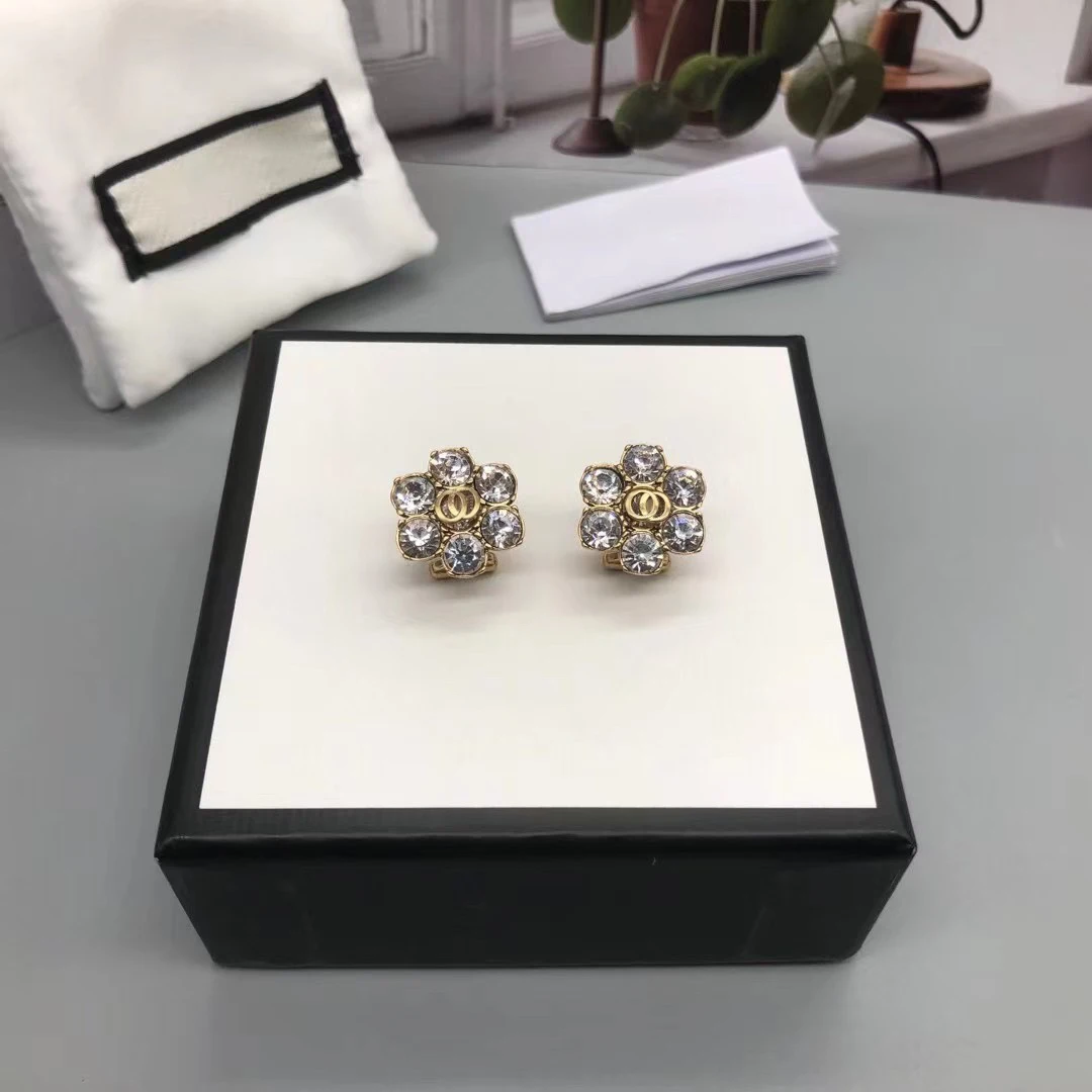 

Exquisite Women 925 Silver Snowflake Zircon Earrings Original High Quality Brand Jewelry Exquisite Logo Holiday Couple Gift