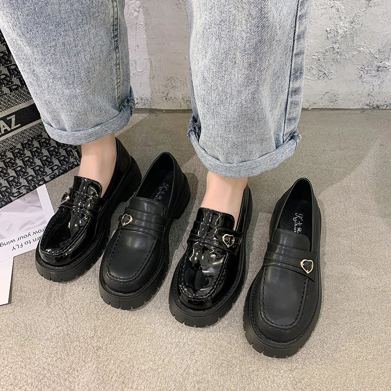 

Туфли-оксфорды женские, базовые дизайнерские, кожаные, плоская подошва, пряжка с сердечком, повседневная обувь, большие размеры