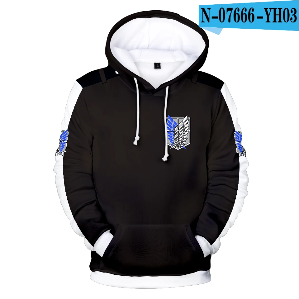 

2021 Fall/Winter Attack on Giant Hoodie Men/Women Sweatshirt Anime 3D Digital Printing Men's Hoodie Sweatshirt