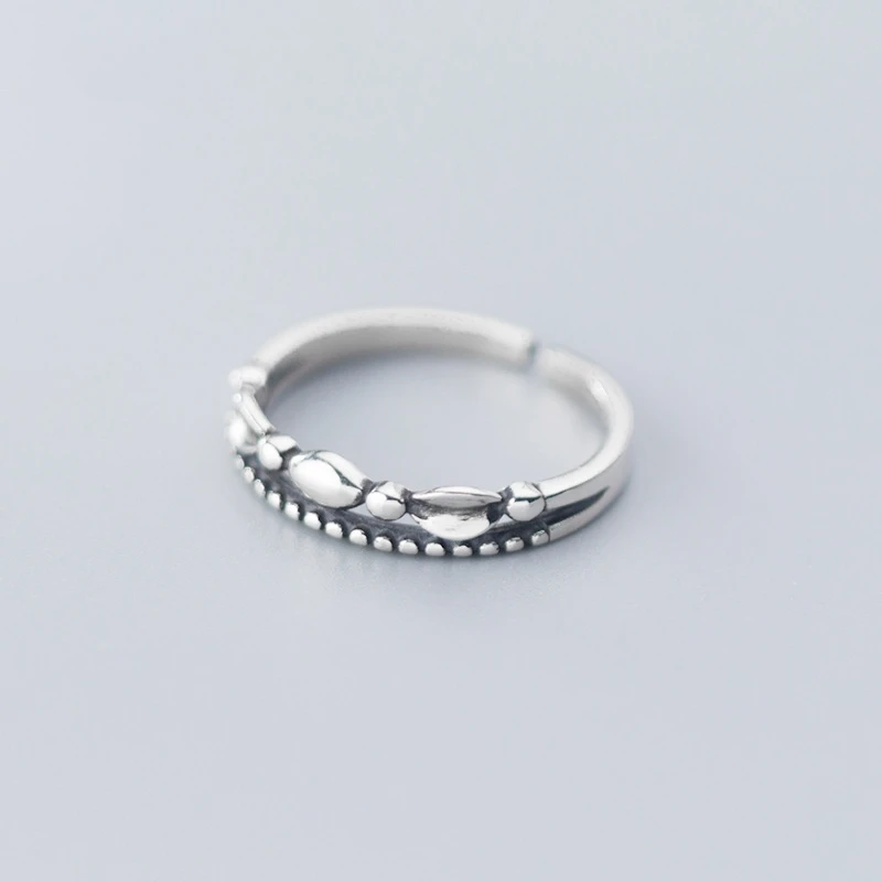 Серебро 925 пробы классические ностальгические открытые Регулируемые кольца на