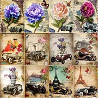 chenistory pictures by numbers car city landscape painting by numbers 40x50cm frame on canvas diy flowers home decoration gift