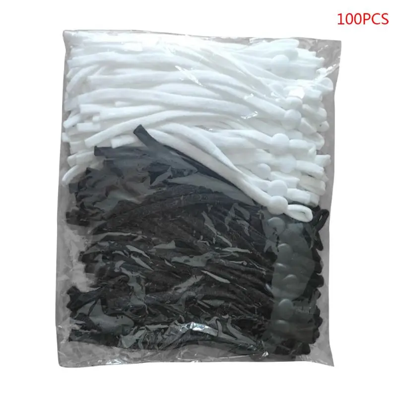 

100 шт. эластичный шнур с регулируемой пряжкой эластичные наушники-петли шнурок для наушников T3LE