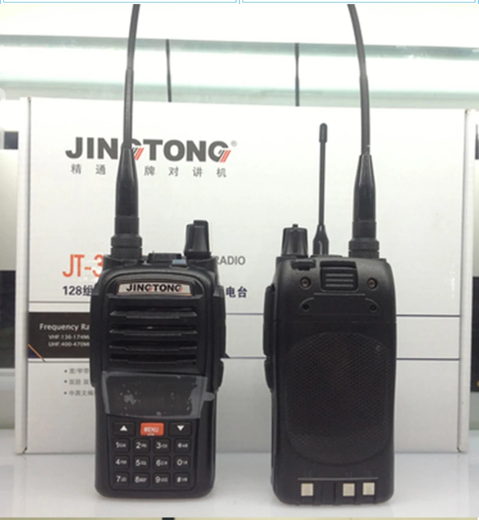 2 шт. в JT-3688 5 Вт 2000 мА/ч, иди и болтай Walkie Talkie радио двухдиапазонный с подкладкой Радио УКВ УВЧ HF любительский радиоприемник UV5R