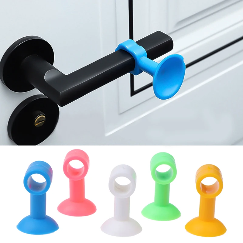 

5PCS Doorknob Wall Mute Crash Pad Door Cabinet Door Handle Lock Silencer Anti-collision Silicone Doorknob Cushion Door Stopper