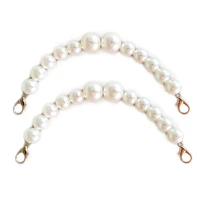 1 pcs pearl beaded short bag straps 24cm short shoulder belt purse handle diy chain bag accessories women cute bead chain