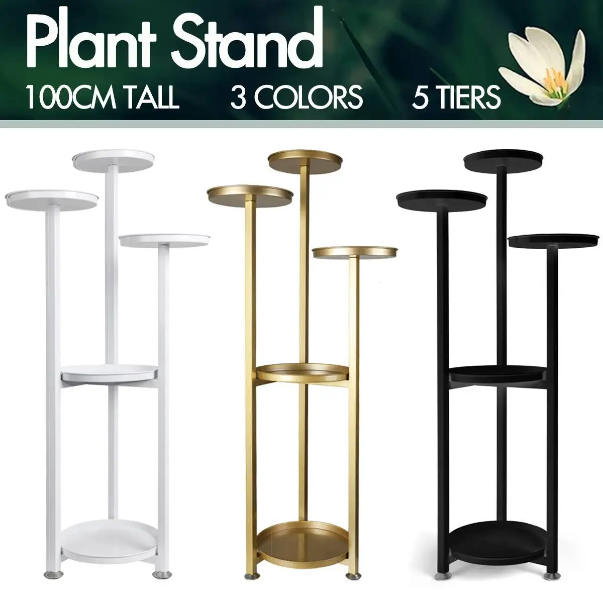 5 ярусов металлические полки для растений держатель цветов стеллаж украшения