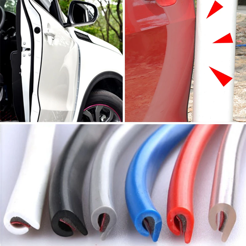 

Car SUV 5M/8M/10M Door Trips Rubber Edge Protective Strips Side Doors Moldings Adhesive Scratch Protector Vehicle for Cars Auto