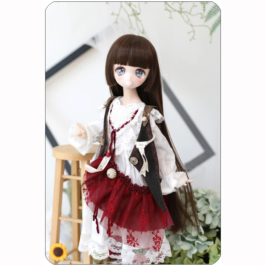 Allaosify Bjd SD кукла длинные прямые волосы 1/3 1/4 1/6 1/8 высокотемпературная парик для