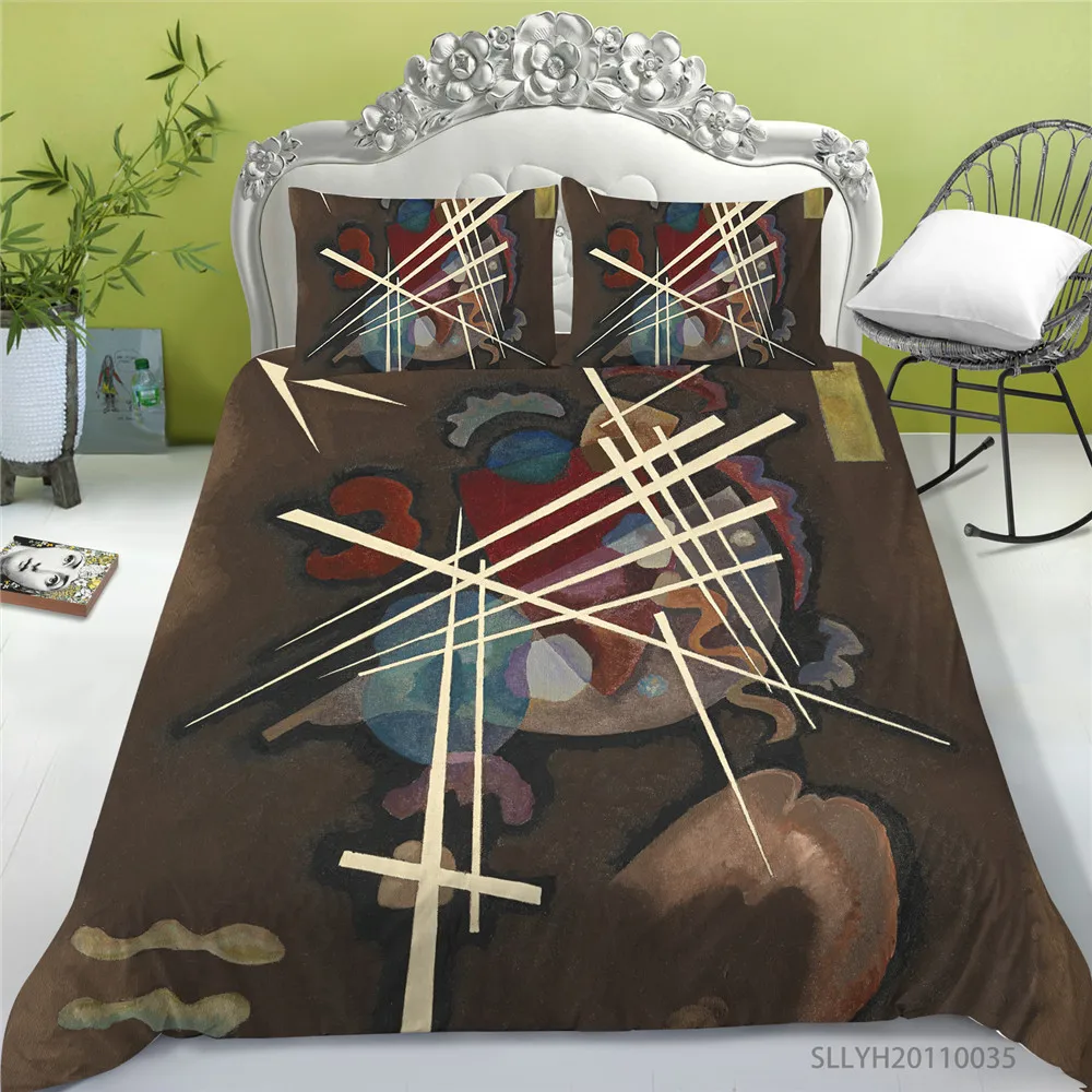 

3D Duvet Cover Set Luxury Bedding Set Oil Painting Print 2/3 Pcs Highend Bedclothes Bedroom Decoration Dropship