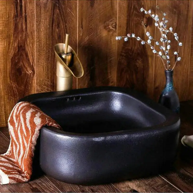 Фарфоровая столешница ручной работы в примитивном стиле|bathroom sink filter|bathroom pipebathroom