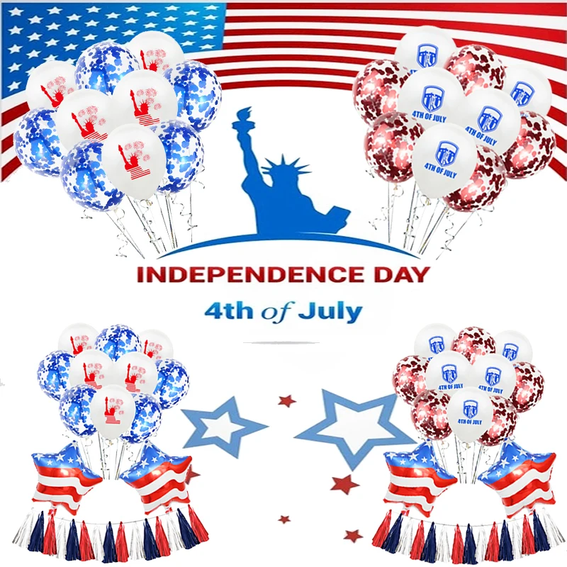 ZLJQ День Независимости воздушный шар набор США. Национальный день событие