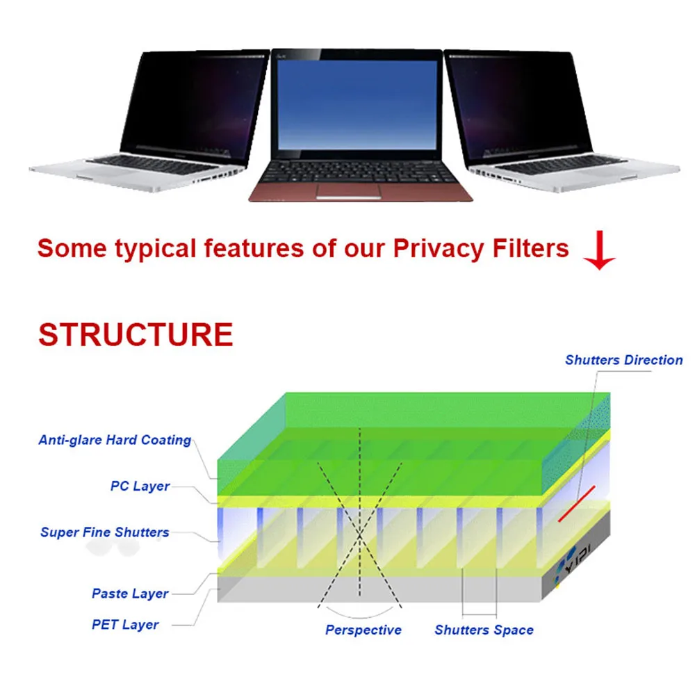 

Tempered Glass Protector for Microsoft Surface Pro 3 4 5 6 Screen Protector Privacy Glass Film for Surface Book 2