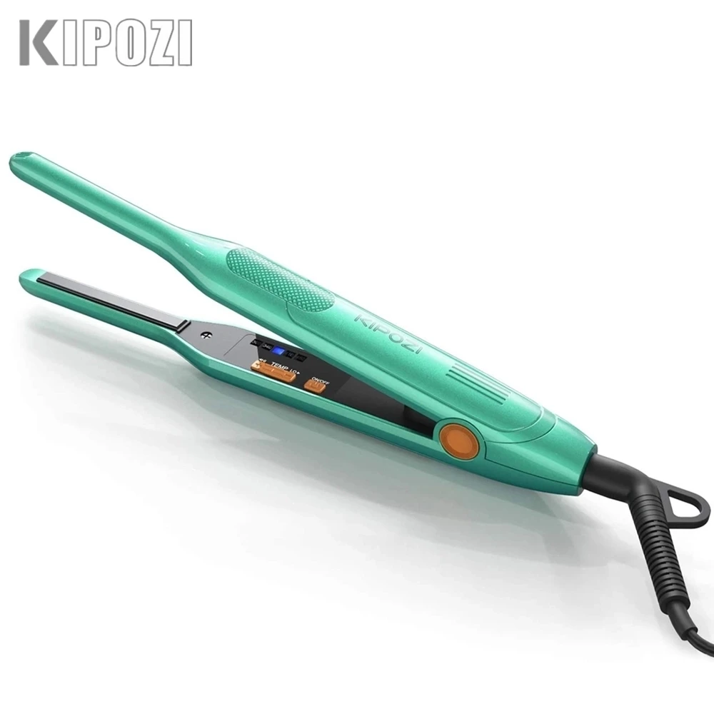 

KIPOZI Professional Thin Pencil Flat Iron Dual Voltage Hair Straightener for Short Hair Pixue Cut Titanium Hair Iron For Travel