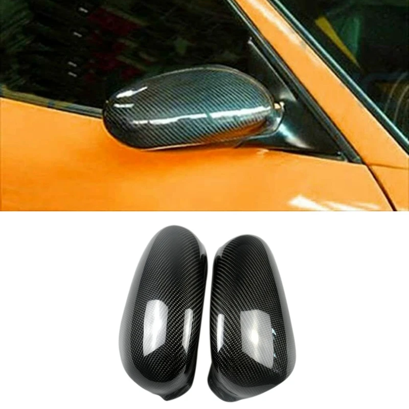 

AU05 -For Porsche Carrera Boxster Cayman 911 996 986 1997-2004 Carbon Fiber Side Rear View Mirror Cover Trim