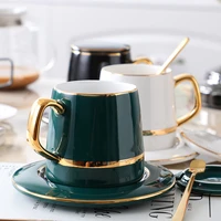 european small luxury simple coffee cup saucer set ceramic cup family tea set set coffee mugs christmas mugs