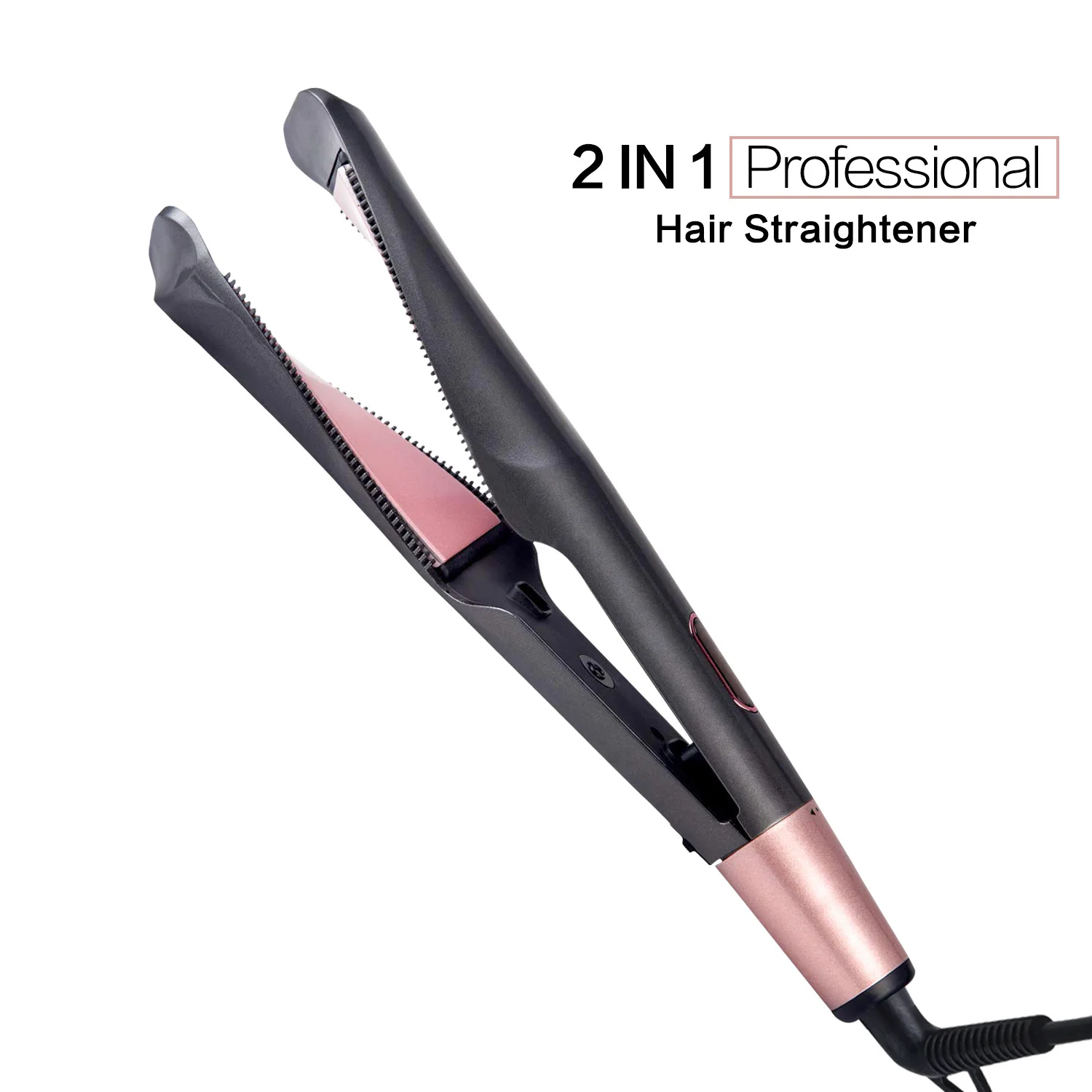 

2in1 Twisting Curling Iron Rotating Temperature Regulating splint Straight-rolling Dual-purpose Electric Heating Curling Iron