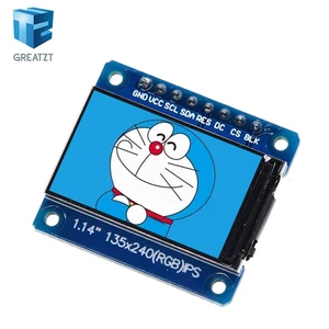 GREATZT 1 шт. Новый IPS 1,14 дюймов 3,3 В 8PIN SPI HD полноцветный TFT дисплей экран ST7789 Привод IC 135*240