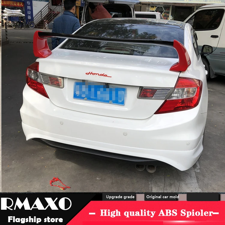 Спойлер заднего крыла для HONDA Civic 2012 2015 FD2 высококачественный задний спойлер из