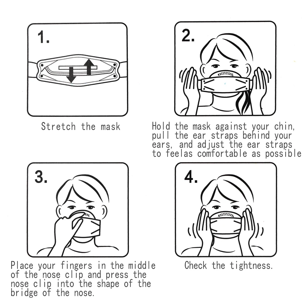 

5/10/20/50PCS Kids Masks Children KN95 Mascarillas 3D Cartoon Masks ffp2 Respirator Baby 4 Layer Mask Filter From Viruses Masker