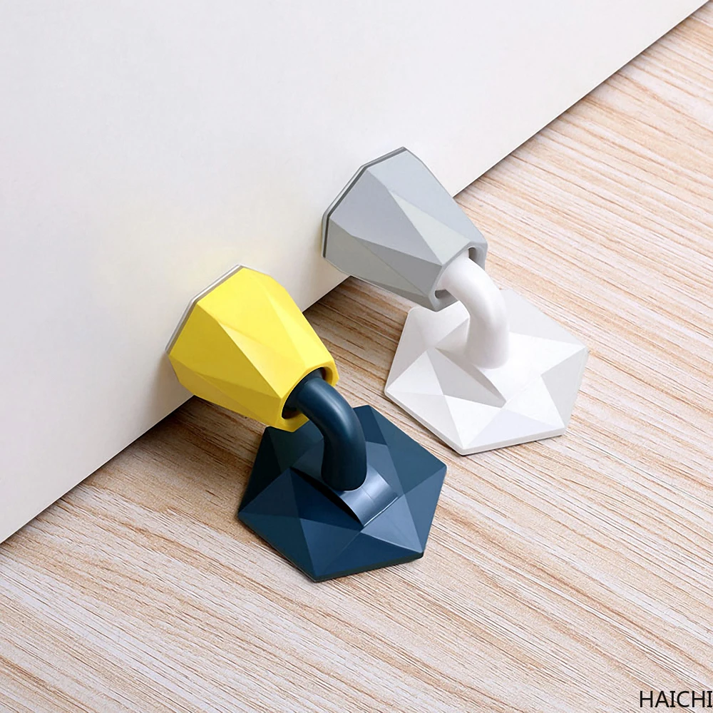 

Mute Non-punch Silicone Door Stopper Touch Toilet Wall Absorption Door Plug Anti-bump Door Holder Gear Gate Resistance
