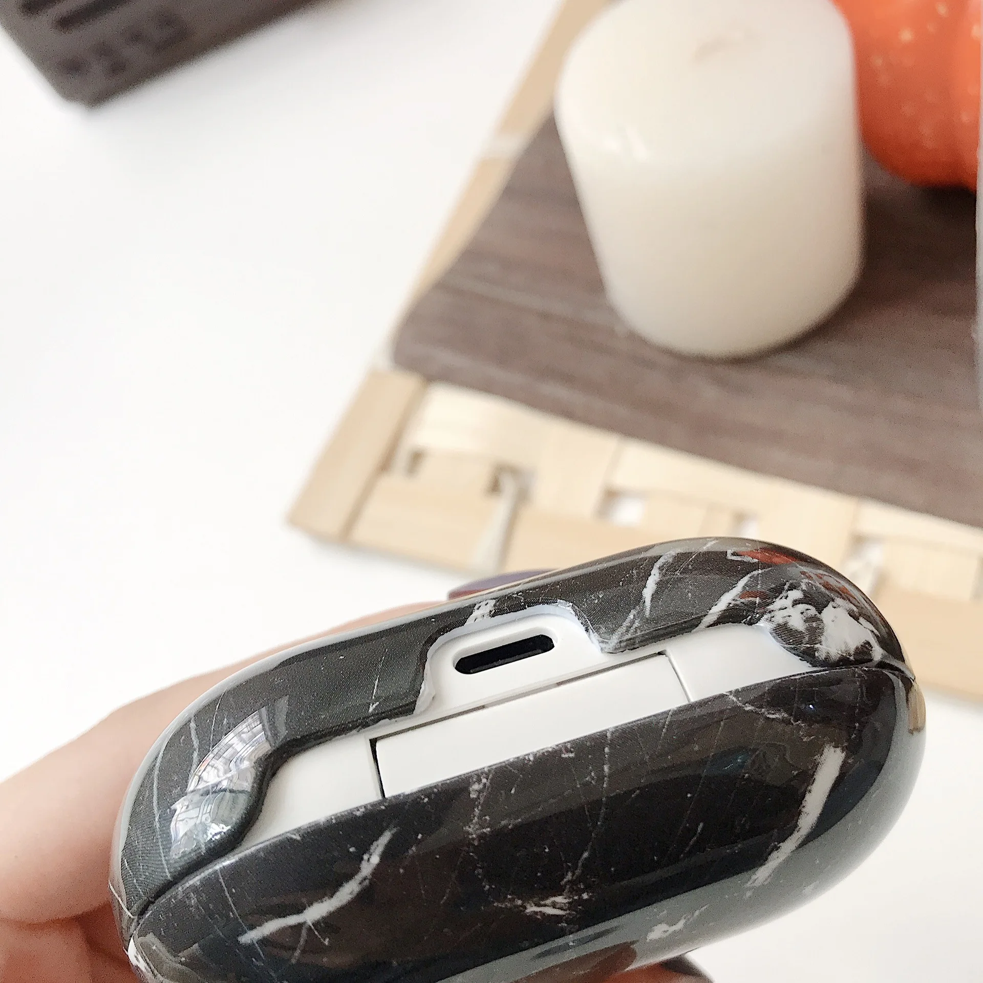 

Luxury Marble Earphone Shell Suitable for Samsung Buds Protective Case PC Bluetooth Wireless Headset Galaxy Buds + Hard Shell