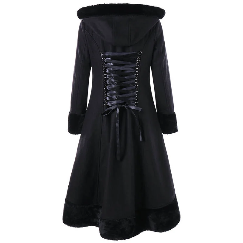 Черное длинное пальто шикарное Женское зимнее шерстяное Свободное в стиле