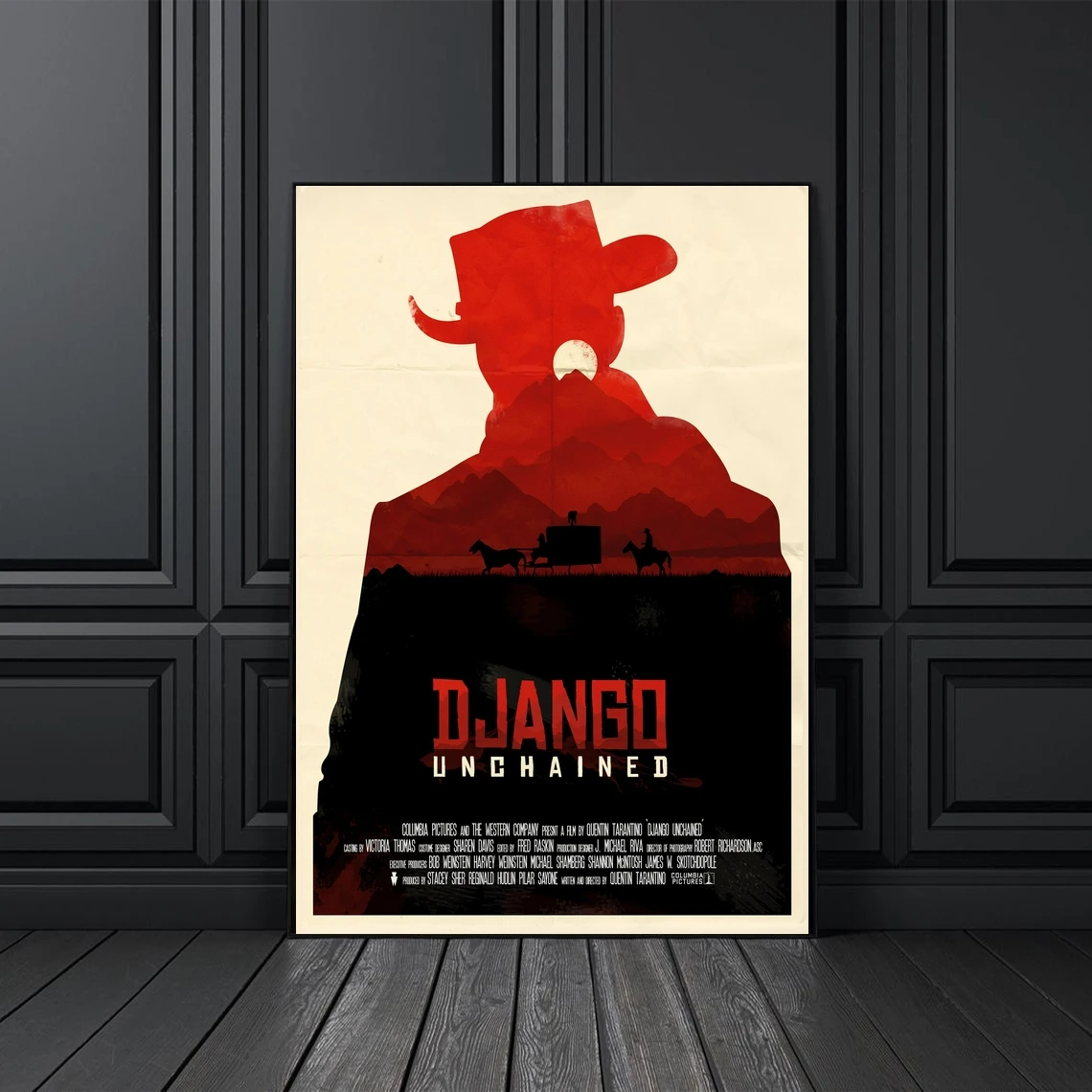 Django Unchained a Квентин Тарантино постер фильма обложка холст печать индивидуальный