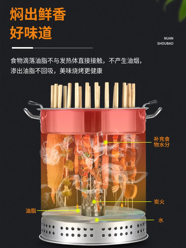 Barbecue Oven Household Charcoal Outdoor Grill Utensils Indoor Smoke-Free Hanging Furnace Kebabs |