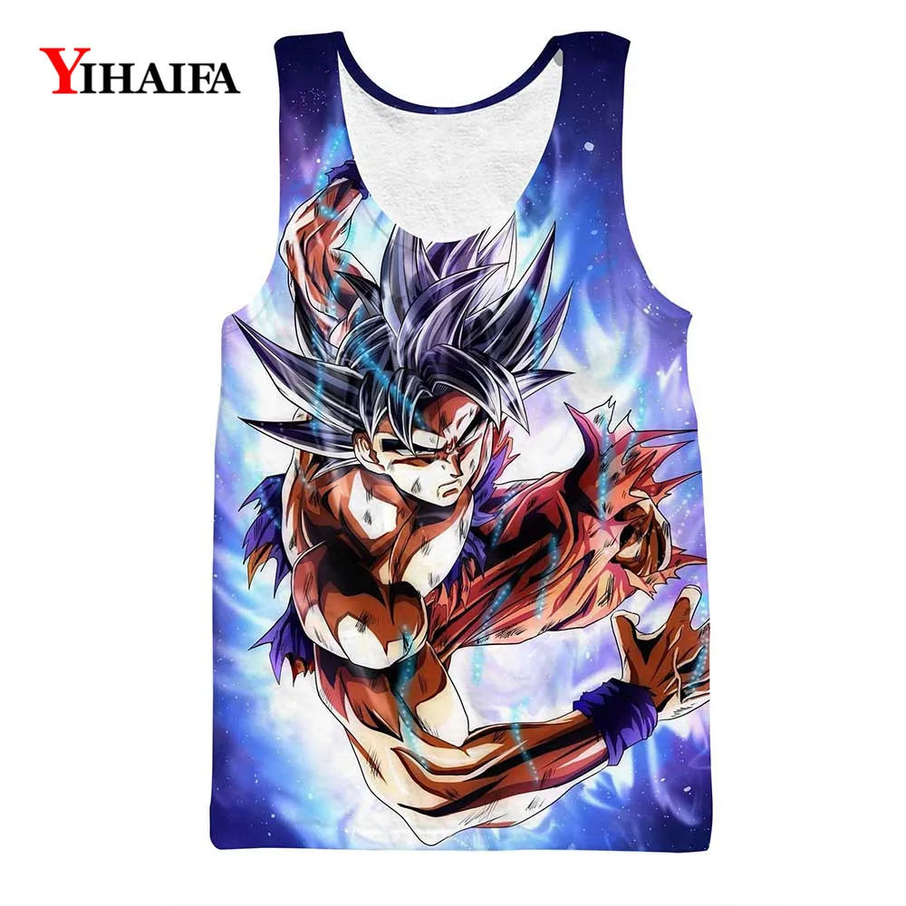 Мужская майка без рукавов с 3D принтом Драконий жемчуг для занятий спортом