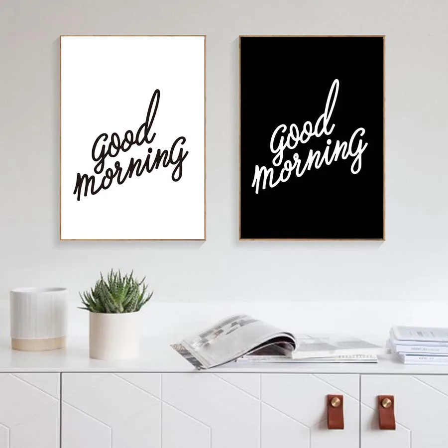 Настенная картина доброе утро плакат на стену для домашнего декора печать холсте