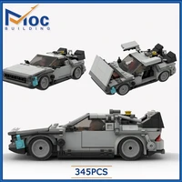 moc building block delorean time machine back to the future car vehicles collectible model car toys boy gift