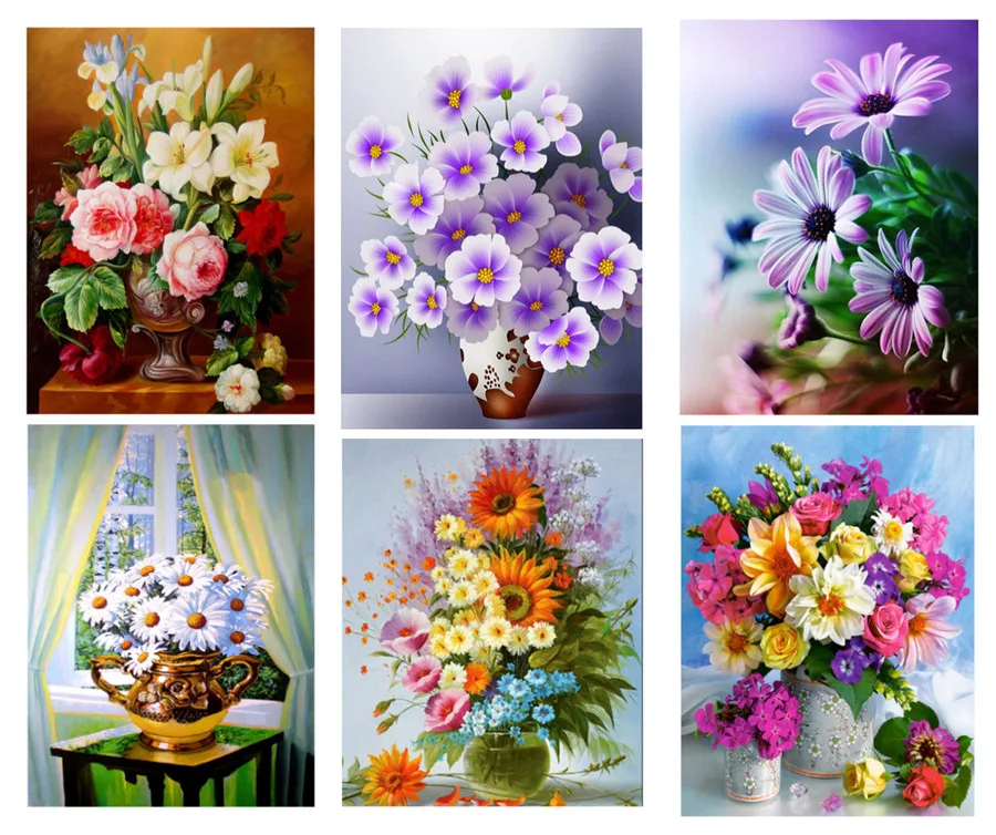 5D алмазная живопись сделай сам маленькая Хризантема Маргаритка Орхидея Бегония