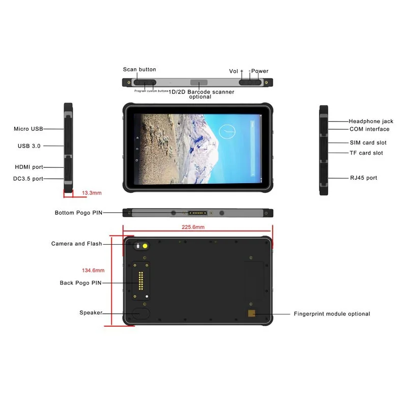 8 inch PDA Tablet Android 7.0 4G MT6753 Octa-core Cortex-A53 1920*1200 IPS 3GB RAM 32GB ROM Tablet PC Dual Cameras GPS