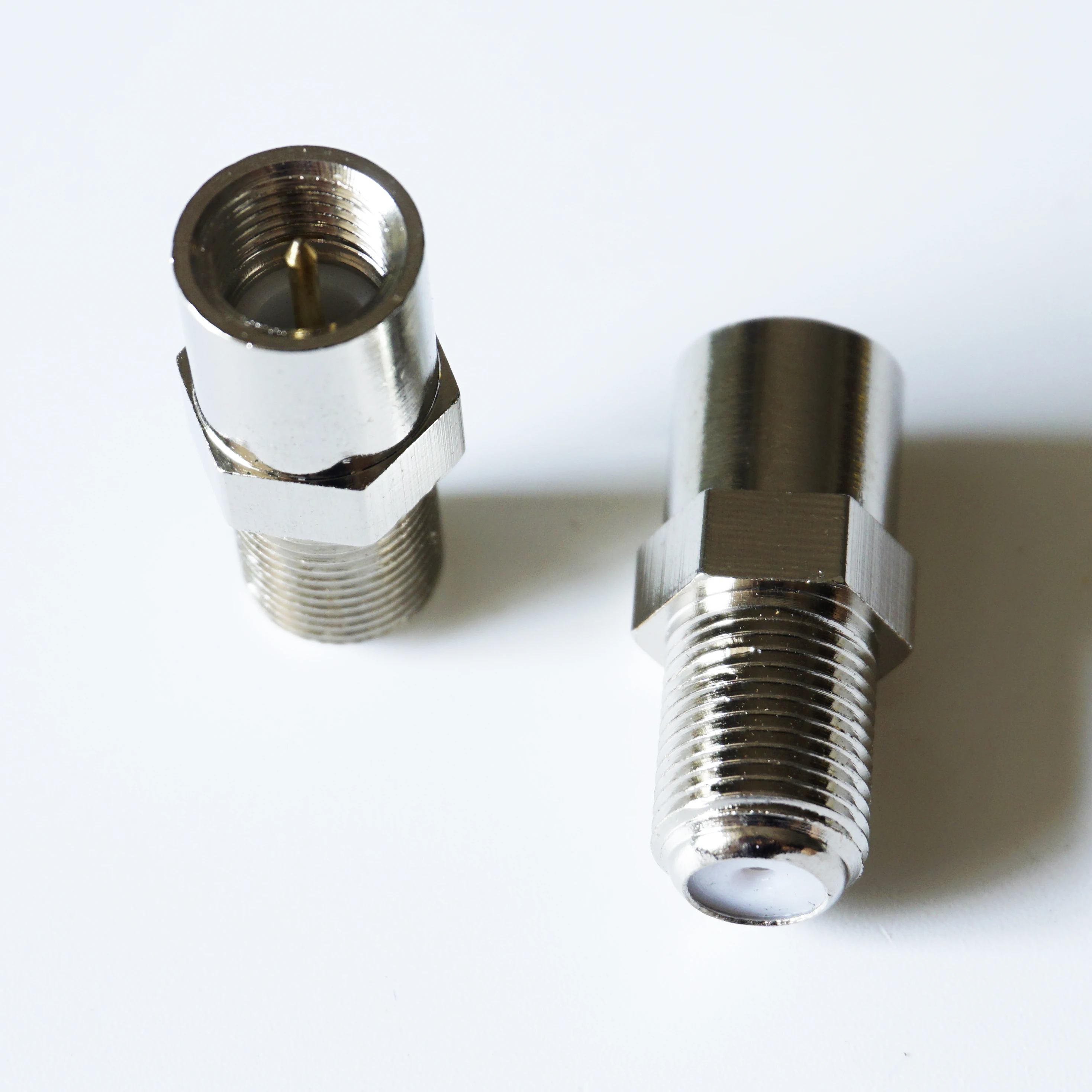 1X штекер F мама-FME никелированный латунный прямой коаксиальный M/F DVB-T ТВ антенна PAL