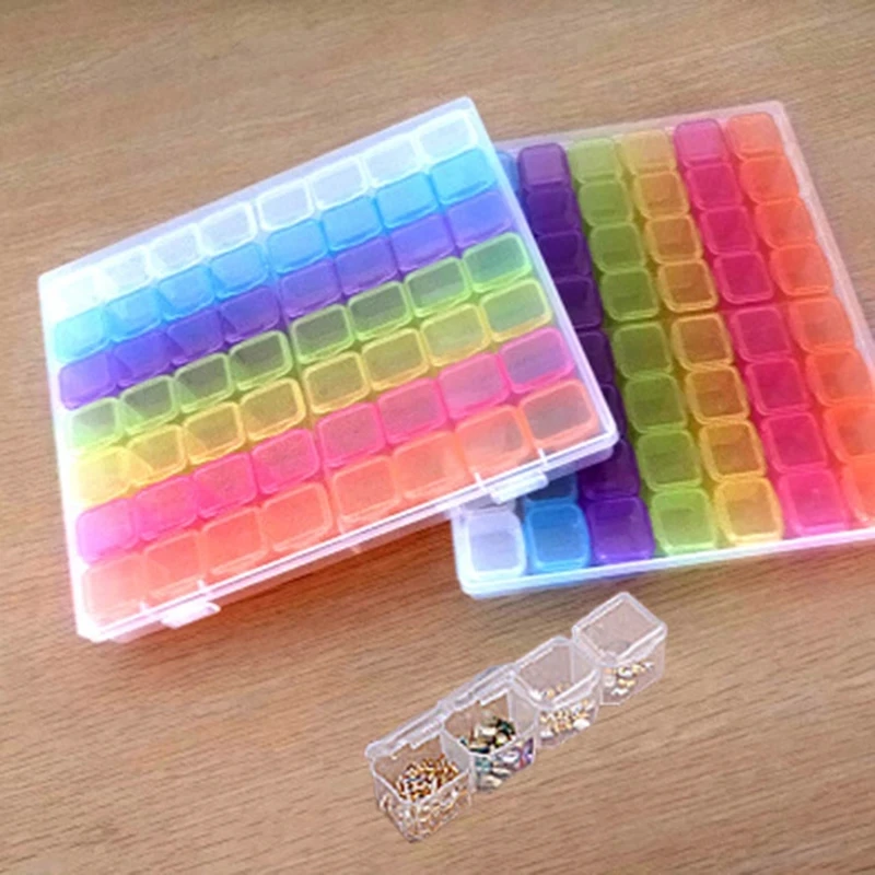

Diamond Painting Organizer 28&56 Cells Plastic Storage Box Tool Accessories for Diamond Painting Embroidery Sale Case