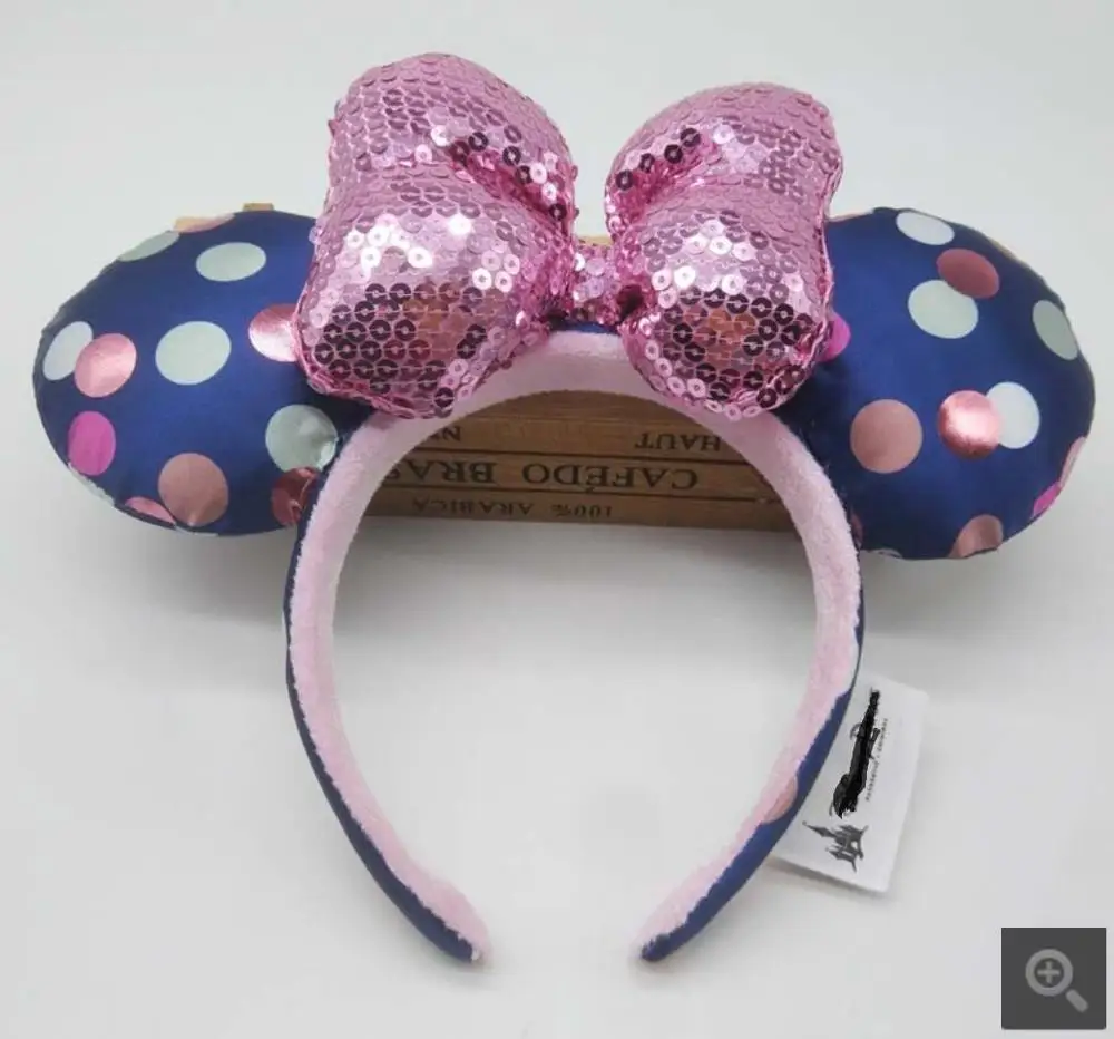 

Sequins Minnie Ears Rock Polka Dot Bow Headband PLUSH