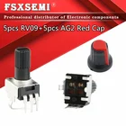 5 комплектов RV09 вертикальный вал 12,5 мм whit AG2 крышка каждый 5 шт. 1K 2K 5K 10K 20K 50K 100K 1M регулируемый резистор вращающийся потенциометр