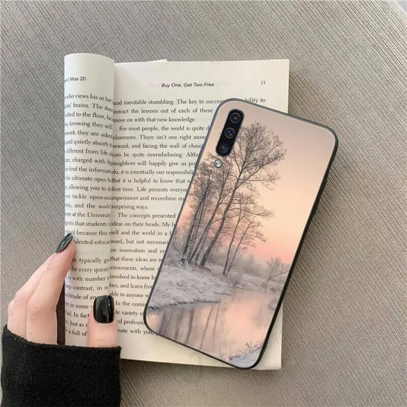 

Landscape Winter Light Snow Phone Case For Samsung galaxy S 9 10 20 A 10 21 30 31 40 50 51 71 s note 20 j 4 2018 plus