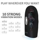 Перезаряжаемый массажер для мужчин, 10 Вибратор на несколько скоростей, игрушки-присоски для тренировки ротовой полости, тренажер для повышения выносливости