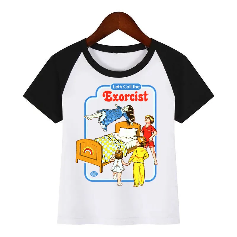 Детская футболка со страшным злом демоном смертью сатанизмом американским