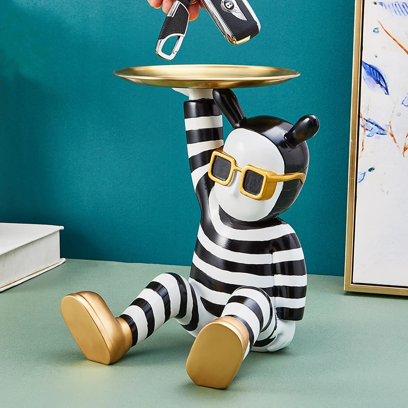 

Декор для дома, 24 см, абстрактные персонажи, скульптура, поднос для ключей, украшение для хранения, внутренние фигурки, скандинавский мультя...