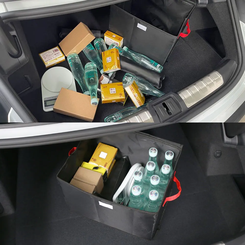 Folding Car Trunk Organizer Storage Bag Oxford Cloth Stowing Tidying Portable Cargo Box Container Accessories | Автомобили и