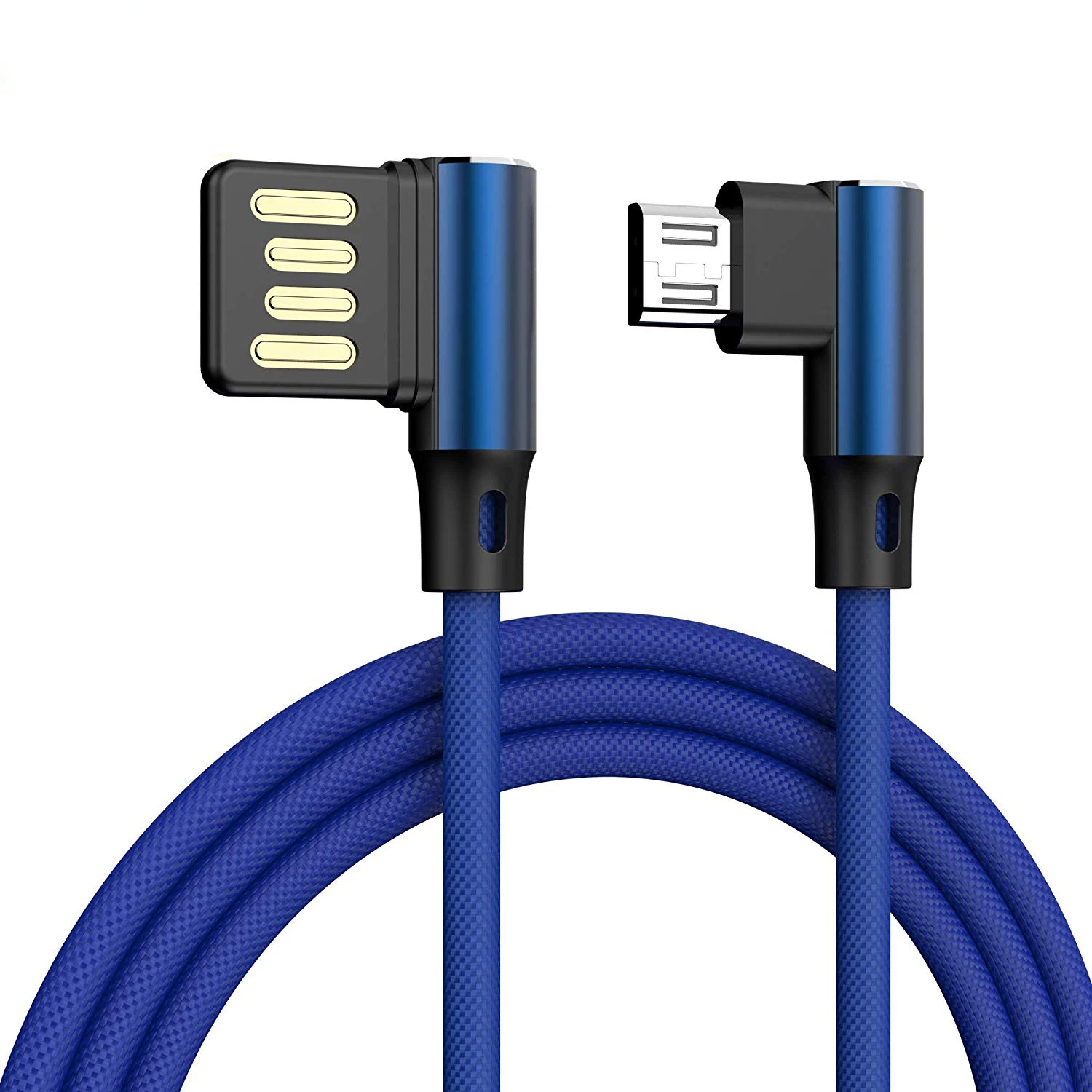 1 м 2 м двойной локоть под углом 90 градусов; реверсивное USB кабель с нейлоновой оплеткой зарядный кабель для синхронизации данных и быстрой шнур зарядного устройства для Кабель с разъемом Micro USB type-c для iphone