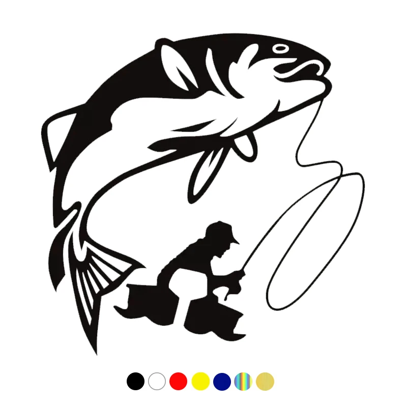 

CS-1808# funny vinyl car sticker fishing waterproof multiple sizes car decal for auto car stickers styling on bumper