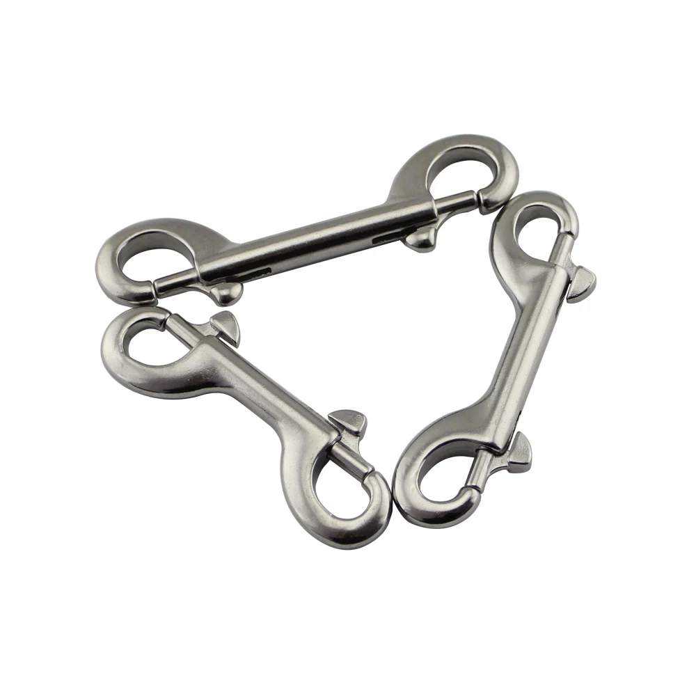 

5PCS Hardware Luggage Snap Buckle Metal Clip 4" Double End Bolted Snap Hook Heavy Duty Landyard Marine SS316