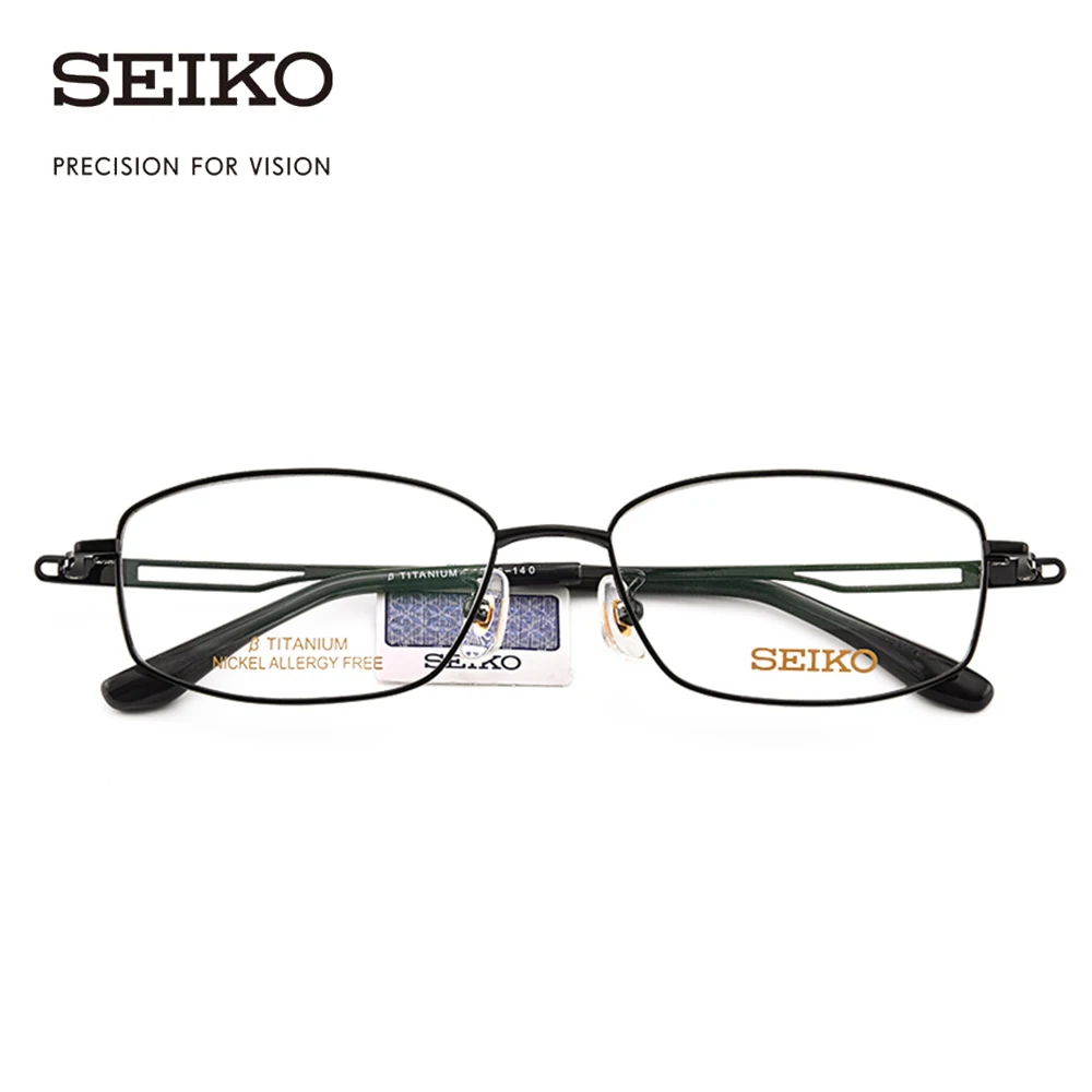 SEIKO титановые оптические очки оправа для мужчин официальные квадратные по
