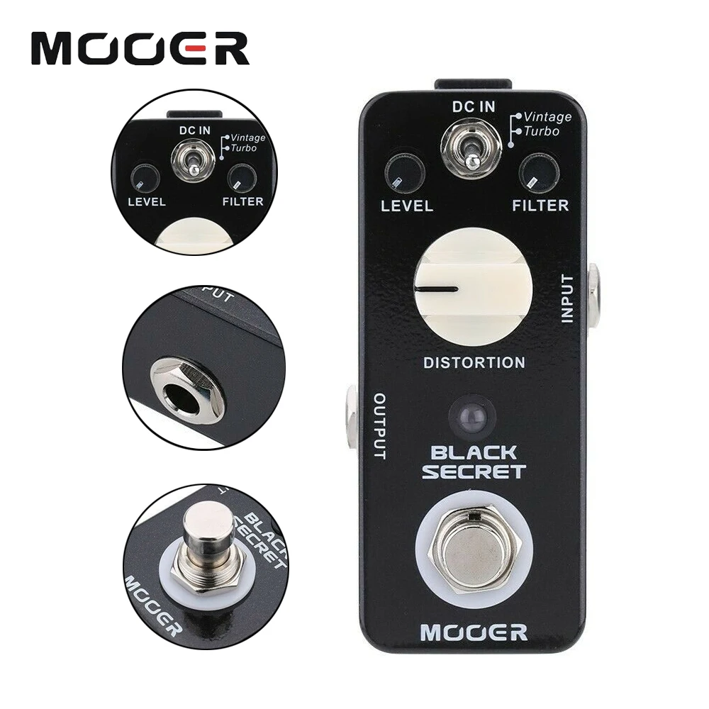 Mooer Black Secret Electric Guitar Effect Pedal Bass Guitar Pedal Accessories for Guitar Kit True Bypass From Proco Rat Effect enlarge