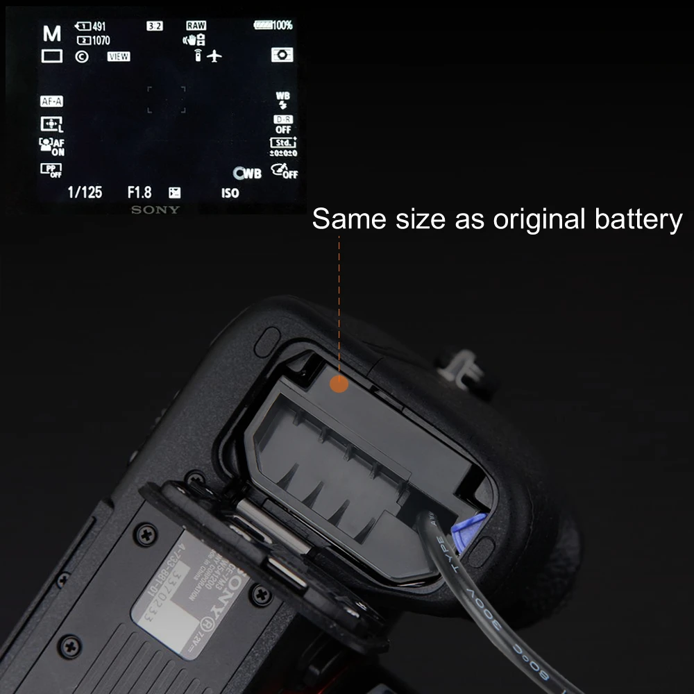 NP-FZ100 аккумулятор NPFZ100 адаптер питания постоянного тока для камеры Sony ILCE-9 Alpha A9 A7RM3